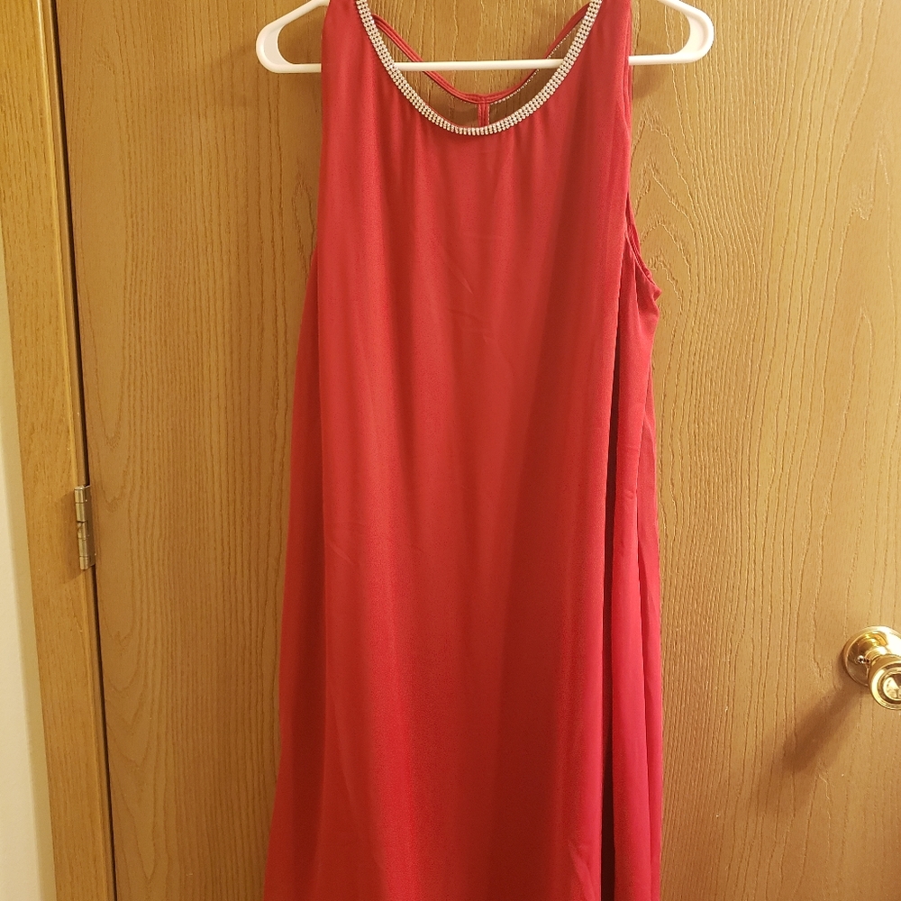 Red A-Line dress
